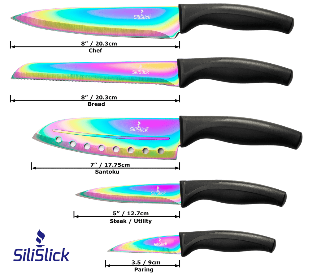 Kitchen Knife Set - Black Handle