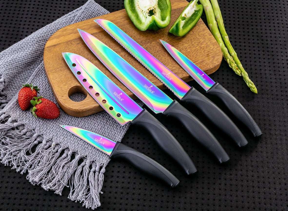 Kitchen Knife Set - Black Handle
